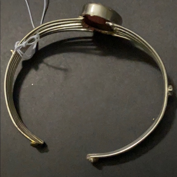 Genuine Rose Agate Sterling Silver Cuff - Picture 5 of 6